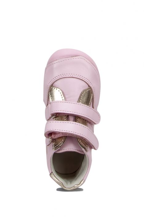 D38 Kifidis-Kids İlk Adım Unisex Çocuk Deri Ayakkabı 19-23 Pembe Deri