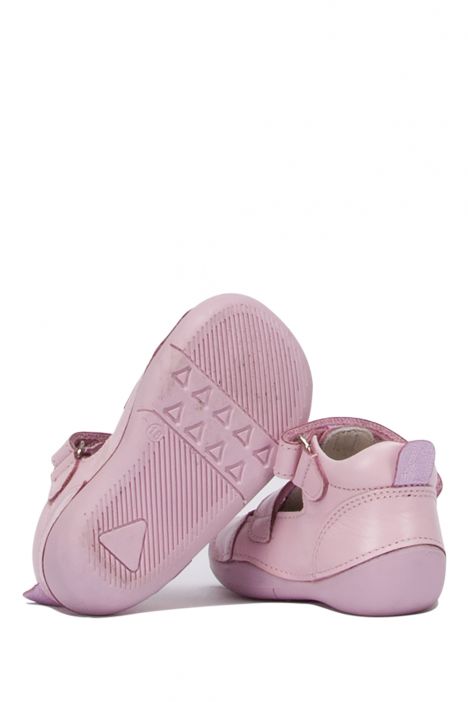 D57 Kifidis-Kids Erkek Bebek Deri Ayakkabı19-22 Pembe Deri