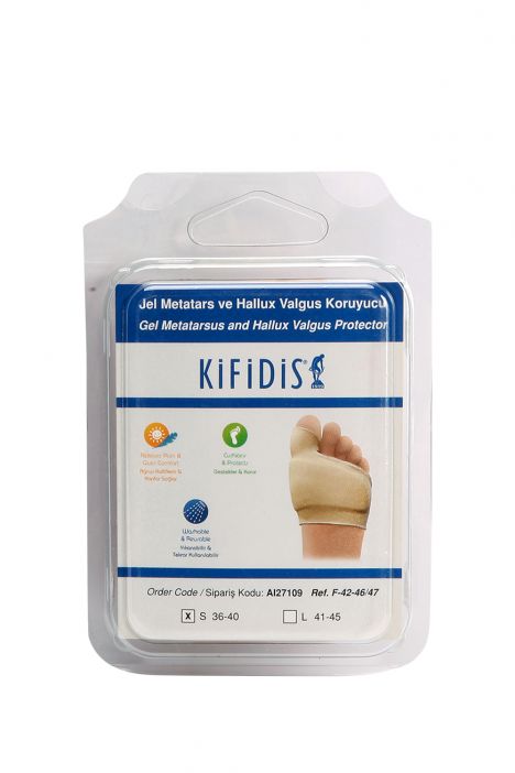 F-42-46/47 Kumaş Kaplı Jel Metatars & Halluks Valgus Koruyucu STD