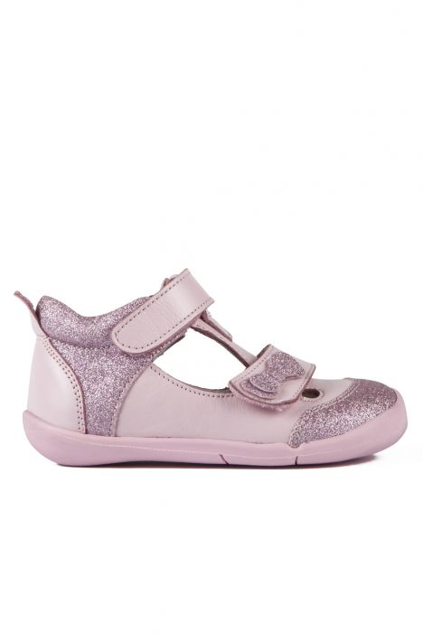 F061 Kifidis-Kids İlk Adım Kız Çocuk Deri Ayakkabı 19-25 Pembe / Pink