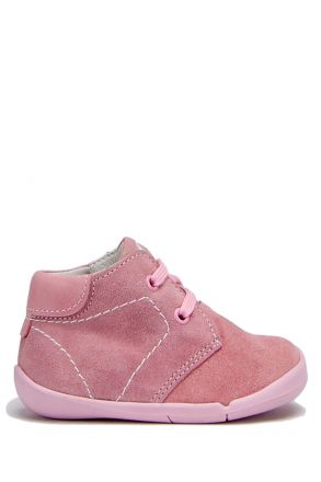 FK11 Kifidis-Kids İlk Adım Unisex Çocuk Nubuk Ayakkabı20-25 Pembe Süet / Pink Suede