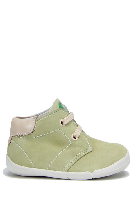 FK11 Kifidis-Kids İlk Adım Unisex Çocuk Nubuk Ayakkabı20-25 Yeşil Süet / Green Suede