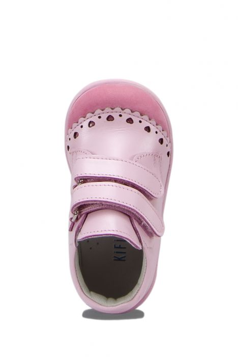 FK18 Kifidis-Kids İlk Adım Kız Çocuk Deri Ayakkabı 21-25 Pembe Deri