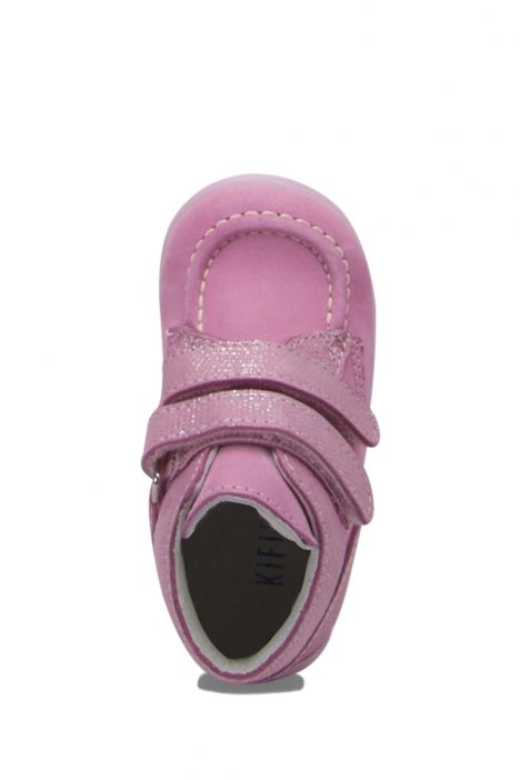 FK24 Kifidis-Kids İlk Adım Unisex Çocuk Deri Ayakkabı 20-23 Nubuk Pembe