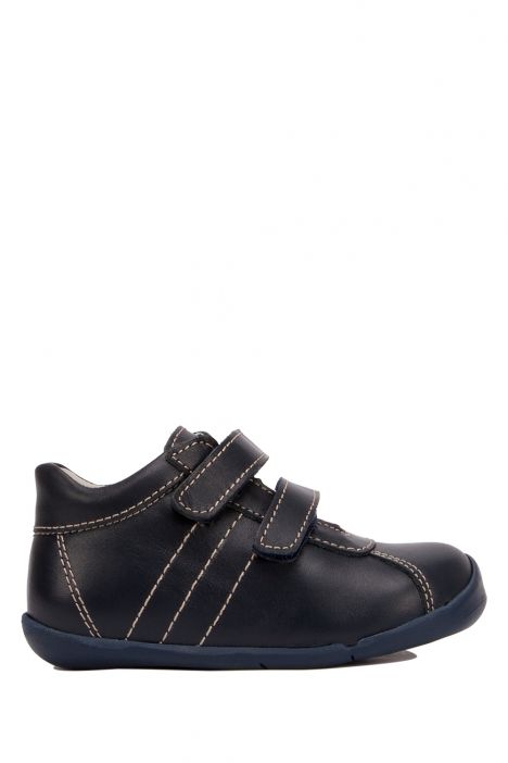 FK28 Kifidis-Kids İlk Adım Unisex Çocuk Deri Ayakkabı 19-25 Lacivert Deri