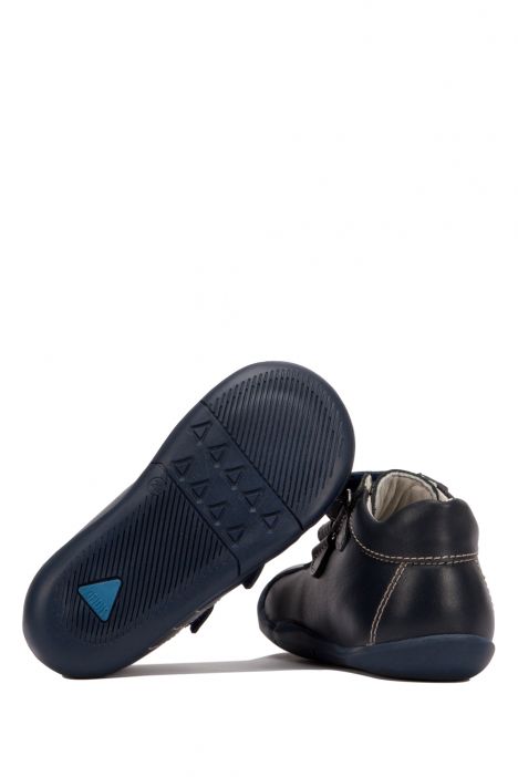 FK28 Kifidis-Kids İlk Adım Unisex Çocuk Deri Ayakkabı 19-25 Lacivert Deri