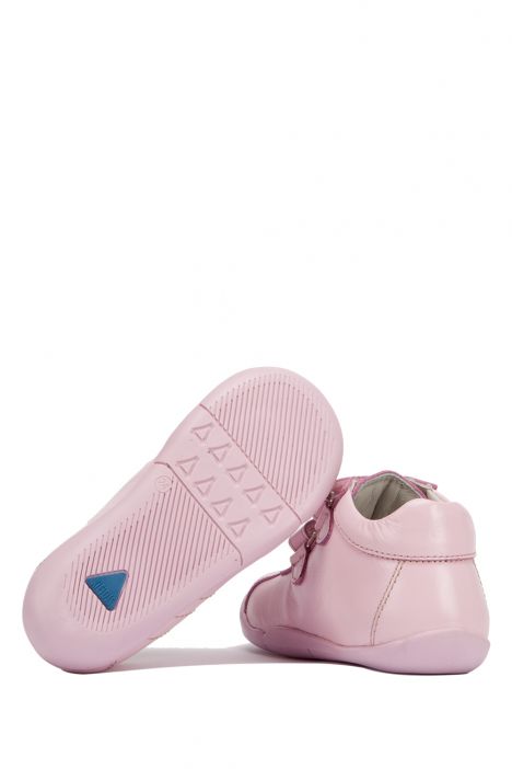 FK28 Kifidis-Kids İlk Adım Unisex Çocuk Deri Ayakkabı 19-25 Pembe Deri