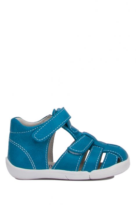 FK60 Kifidis-Kids İlk Adım Unisex Çocuk Deri Sandalet 18-25 Turkuaz Crazy