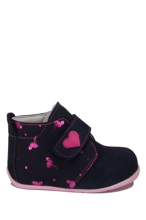 FP26 Kifidis Paplus İlk Adım Kız Çocuk Nubuk Ayakkabı 18-24 Lacivert Süet / Navy Blue Suede