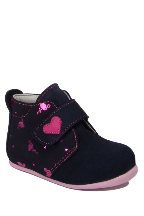 FP26 Kifidis Paplus İlk Adım Kız Çocuk Nubuk Ayakkabı 18-24 Lacivert Süet / Navy Blue Suede