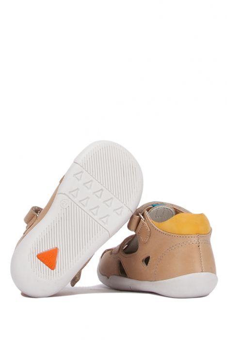 FP67 Kifidis Paplus İlk Adım Unisex Çocuk Deri Ayakkabı 18-25 Krem Crazy