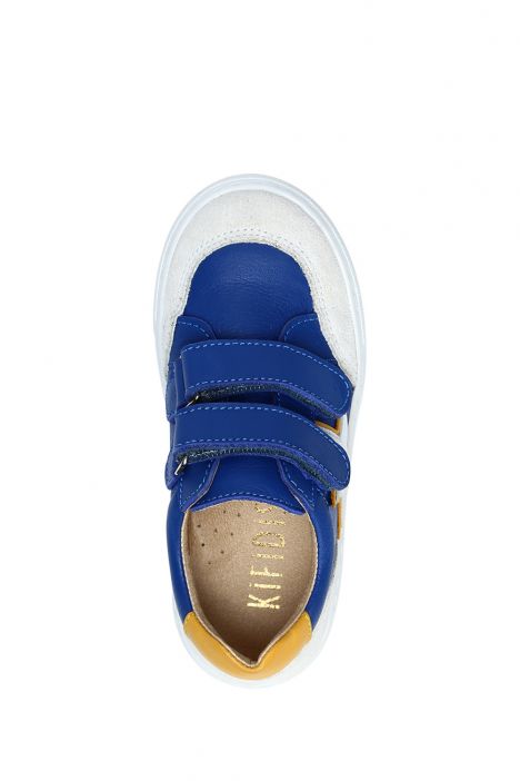 GA23009 Kifidis-Kids Unisex Çocuk Deri Ayakkabı 23-35 Kobalt Deri