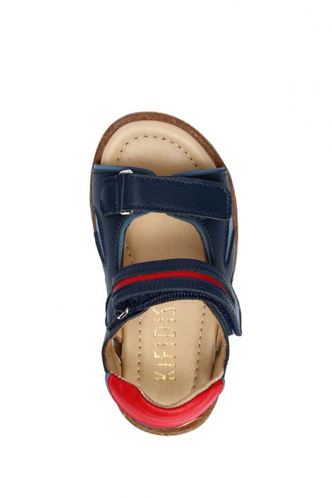 GA23024 Kifidis-Kids Erkek Çocuk Deri Sandalet 22-27 Lacivert Deri