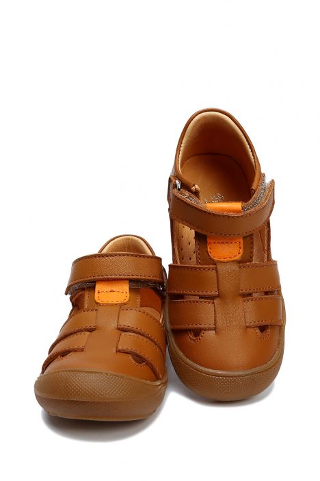 GA23035 Kifidis Paplus İlk Adım Unisex Çocuk Deri Ayakkabı 19-25 Konyak Deri