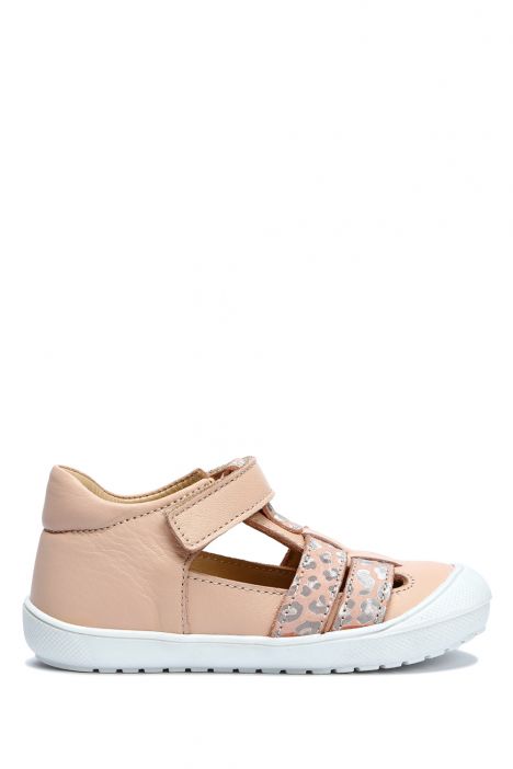 GA23035 Kifidis Paplus İlk Adım Unisex Çocuk Deri Ayakkabı 19-25 Pudra Deri