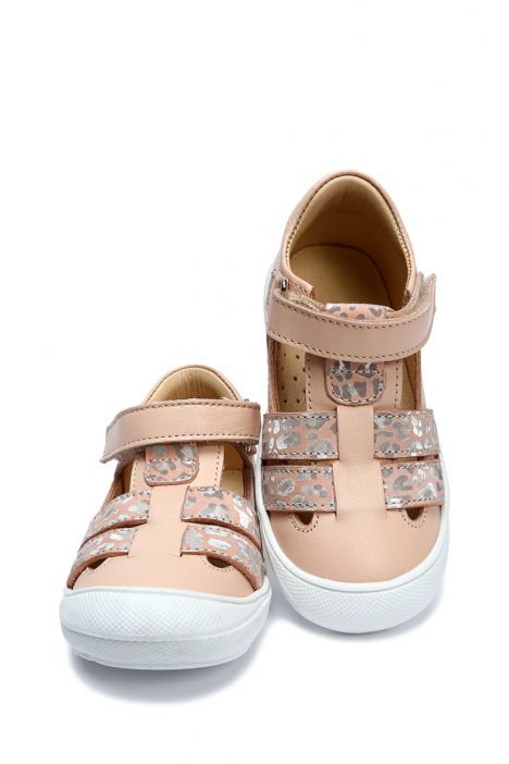 GA23035 Kifidis Paplus İlk Adım Unisex Çocuk Deri Ayakkabı 19-25 Pudra Deri