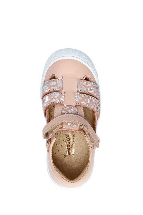 GA23035 Kifidis Paplus İlk Adım Unisex Çocuk Deri Ayakkabı 19-25 Pudra Deri