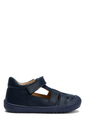 GA23035 Kifidis Paplus İlk Adım Unisex Çocuk Deri Ayakkabı 19-25 Lacivert Deri