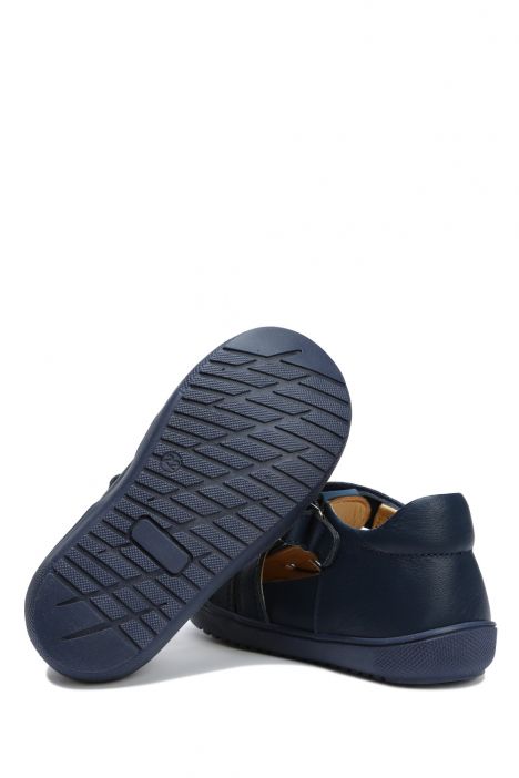 GA23035 Kifidis Paplus İlk Adım Unisex Çocuk Deri Ayakkabı 19-25 Lacivert Deri