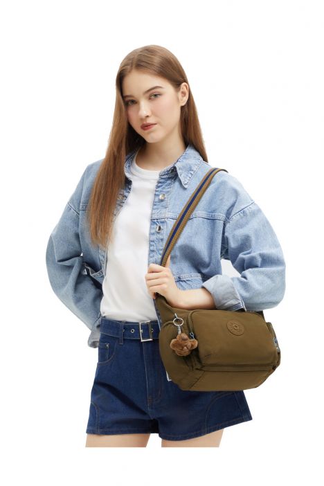 Kipling GABB Orta Boy Omuz Çantası 30x35.5x18.5 cm Dry Laurel
