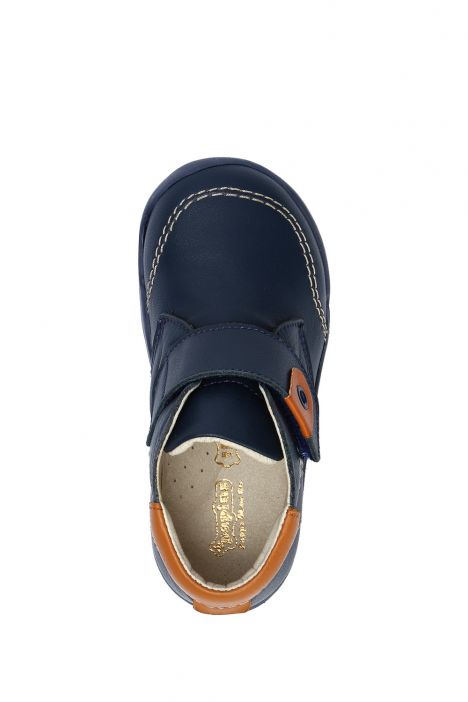 GT03 Kifidis-Kids İlk Adım Unisex Çocuk Deri Ayakkabı 21-25 Lacivert Deri