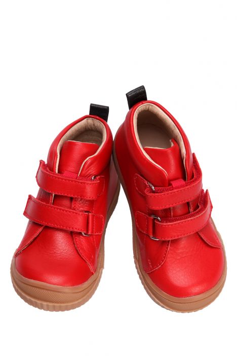 GT08 Kifidis-Kids İlk Adım Unisex Çocuk Deri Ayakkabı 20-25 Kırmızı Deri