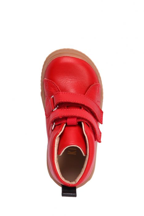 GT08 Kifidis-Kids İlk Adım Unisex Çocuk Deri Ayakkabı 20-25 Kırmızı Deri