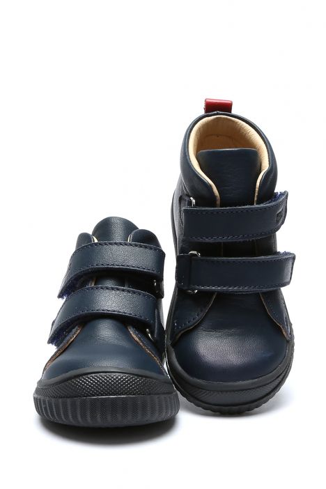 GT08 Kifidis-Kids İlk Adım Unisex Çocuk Deri Ayakkabı 20-25 Lacivert Deri
