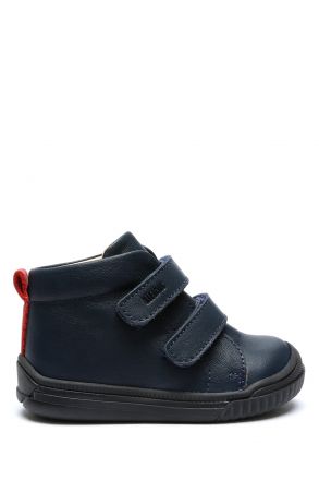 GT08 Kifidis-Kids İlk Adım Unisex Çocuk Deri Ayakkabı 20-25 Lacivert Deri