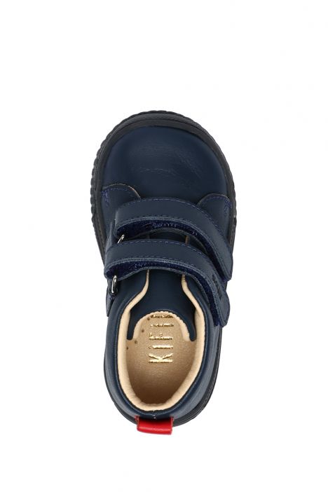 GT08 Kifidis-Kids İlk Adım Unisex Çocuk Deri Ayakkabı 20-25 Lacivert Deri