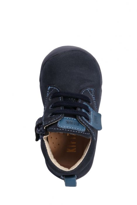 GT13 Kifidis-Kids İlk Adım Unisex Çocuk Nubuk Deri Ayakkabı 20-24 Lacivert Nubuk