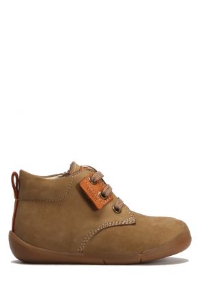 GT13 Kifidis-Kids İlk Adım Unisex Çocuk Nubuk Deri Ayakkabı 20-24 Kum Nubuk