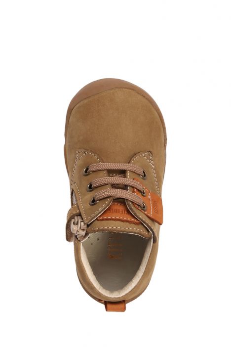 GT13 Kifidis-Kids İlk Adım Unisex Çocuk Nubuk Deri Ayakkabı 20-24 Kum Nubuk