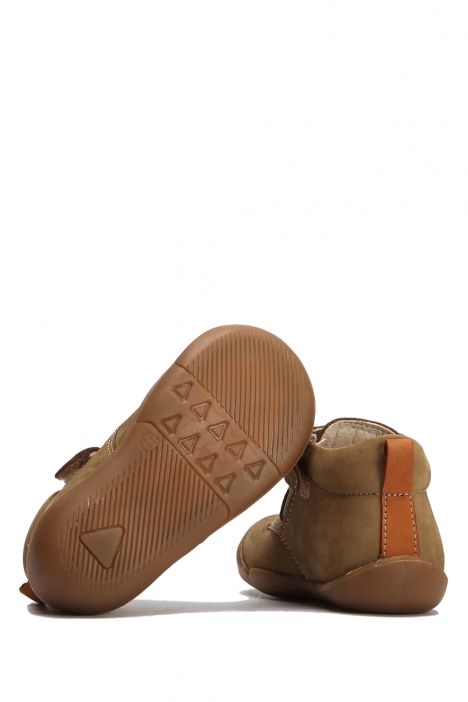 GT13 Kifidis-Kids İlk Adım Unisex Çocuk Nubuk Deri Ayakkabı 20-24 Kum Nubuk