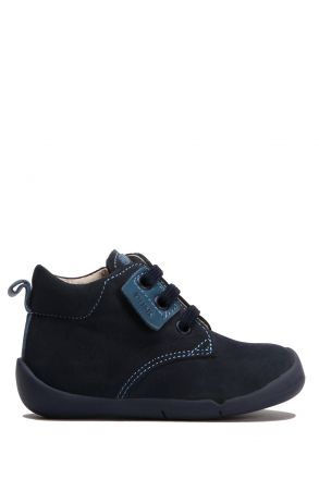 GT13 Kifidis-Kids İlk Adım Unisex Çocuk Nubuk Deri Ayakkabı 20-24 Lacivert Nubuk