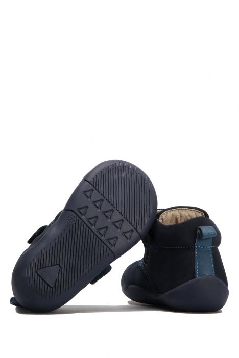 GT13 Kifidis-Kids İlk Adım Unisex Çocuk Nubuk Deri Ayakkabı 20-24 Lacivert Nubuk