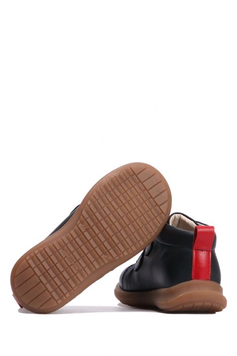 GV01 Kifidis-Kids Unisex Çocuk Deri Bot 27-30 Lacivert Deri