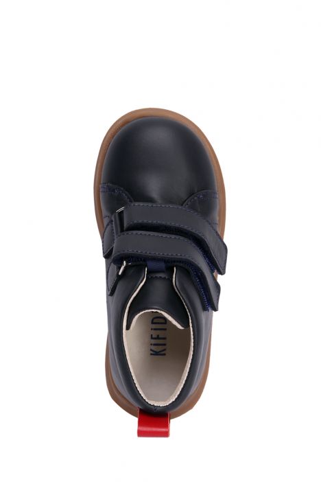 GV01 Kifidis-Kids Unisex Çocuk Deri Bot 27-30 Lacivert Deri