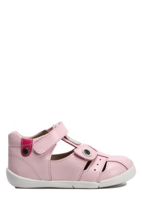 GV05 Kifidis-Kids İlk Adım Unisex Çocuk Deri Ayakkabı 19-25 Pembe Deri