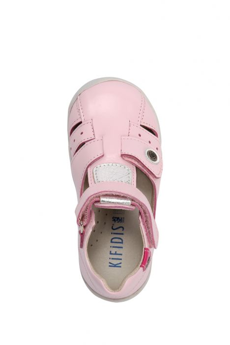 GV05 Kifidis-Kids İlk Adım Unisex Çocuk Deri Ayakkabı 19-25 Pembe Deri