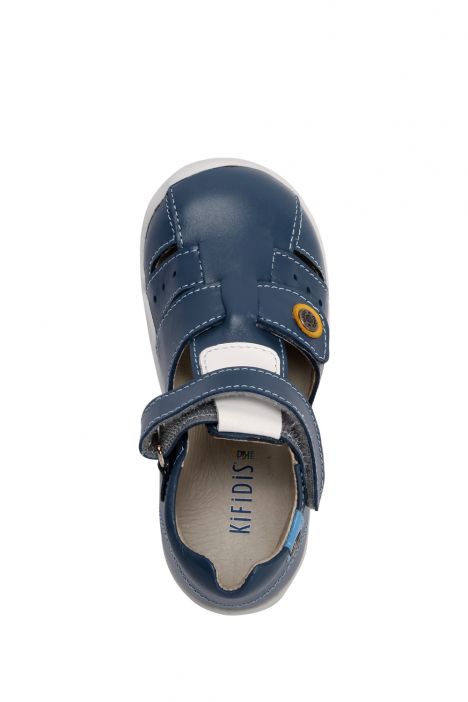 GV05 Kifidis-Kids İlk Adım Unisex Çocuk Deri Ayakkabı 19-25 Kot Deri