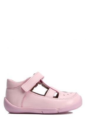 GV09 Kifidis-Kids İlk Adım Kız Çocuk Deri Ayakkabı 18-25 Pembe Deri
