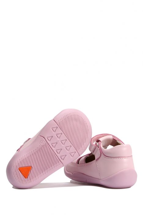 GV09 Kifidis-Kids İlk Adım Kız Çocuk Deri Ayakkabı 18-25 Pembe Deri
