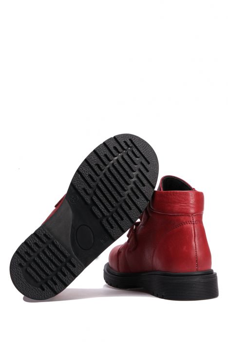GV13 Kifidis-Kids Unisex Çocuk Bot 31-36 Bordo Deri