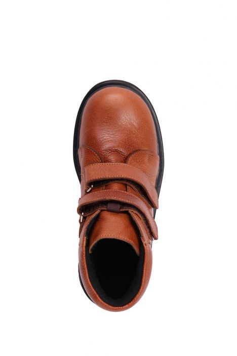 GV13 Kifidis-Kids Unisex Çocuk Bot 31-36 Kahve Bas. Deri Siyah Taban