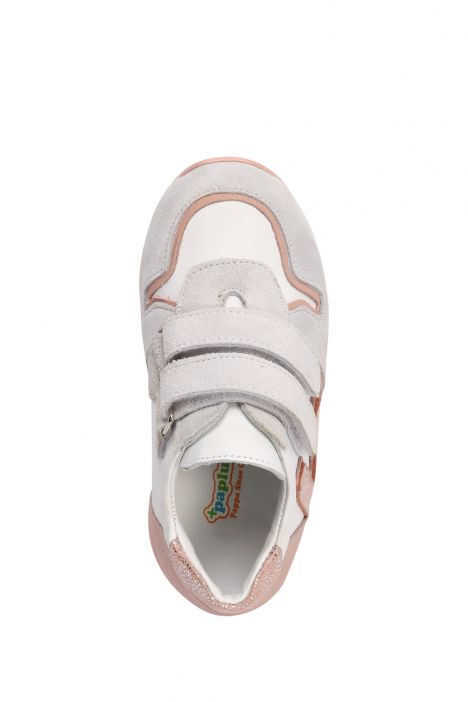 GV16 Kifidis Paplus Unisex Çocuk Spor Nubuk Ayakkabı 31-35 Beyaz - Pudra