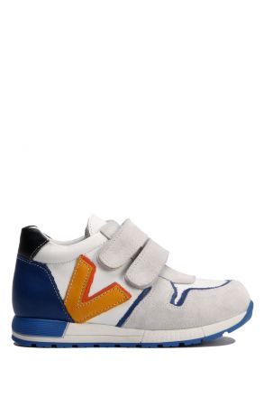 GV16 Kifidis Paplus Unisex Çocuk Spor Nubuk Ayakkabı 31-35 Beyaz - Sax