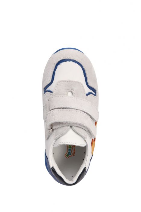 GV16 Kifidis Paplus Unisex Çocuk Spor Nubuk Ayakkabı 31-35 Beyaz - Sax