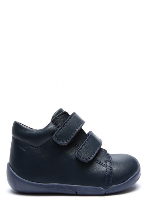 GV23005 Kifidis-Kids İlk Adım Unisex Çocuk Deri Ayakkabı 20-25 Lacivert Deri