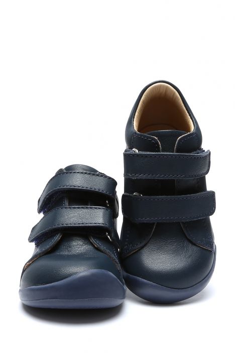 GV23005 Kifidis-Kids İlk Adım Unisex Çocuk Deri Ayakkabı 20-25 Lacivert Deri